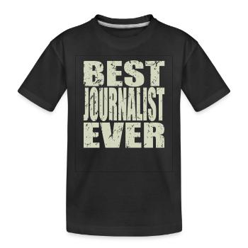Best Journalist ever Journalist Geschenk - Kinder Premium Bio T-Shirt - Schwarz - Vorne