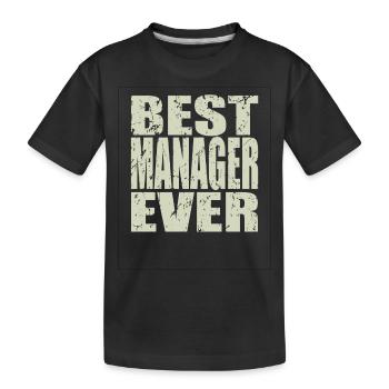 Best Manager ever Manager Geschenk - Kinder Premium Bio T-Shirt - Schwarz - Vorne