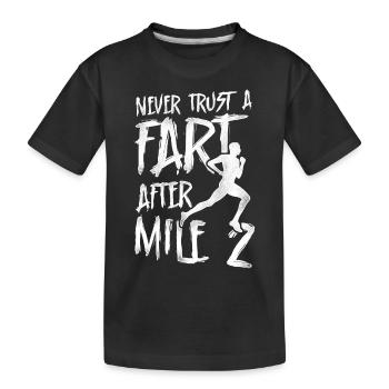 Running Runner Half Marathon - Kids' Premium Organic T-Shirt - black - Front