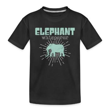 elephant whisperer - Kinder Premium Bio T-Shirt - Schwarz - Vorne