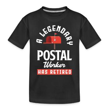 Fonctionnaires postaux Pensionné - T-shirt bio Premium Enfant - noir - Devant