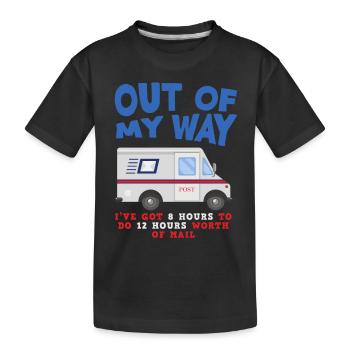 Postbeamte Briefzusteller Paketzusteller - Kinder Premium Bio T-Shirt - Schwarz - Vorne