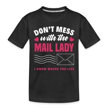 Officier de poste Femme Profession Cadeau - T-shirt bio Premium Enfant - noir - Devant