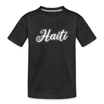 Vintage Urlaub Reise Karibik Haiti - Kinder Premium Bio T-Shirt - Schwarz - Vorne