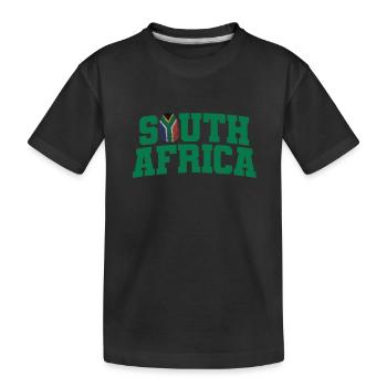 South Africa Land Kontinent Karte - Kinder Premium Bio T-Shirt - Schwarz - Vorne