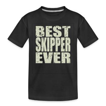 Meilleur skipper de tous les temps Skipper Gift - T-shirt bio Premium Enfant - noir - Devant