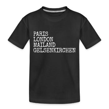 Gelsenkirchen Paris Londres Milan Gelsenkirchener - T-shirt bio Premium Enfant - noir - Devant