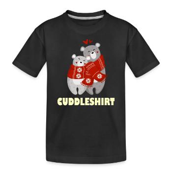 Chemise câline Câlin Hiver Chaud Neige - T-shirt bio Premium Enfant - noir - Devant