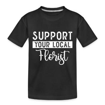 Florist Floristik Blumen Blumenladen Florist - Kinder Premium Bio T-Shirt - Schwarz - Vorne