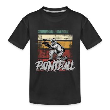 Paintball - Kids' Premium Organic T-Shirt - black - Front
