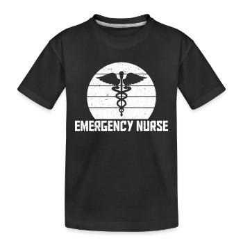 Emergency Nurse ED Tech ER Heros - Kinder Premium Bio T-Shirt - Schwarz - Vorne