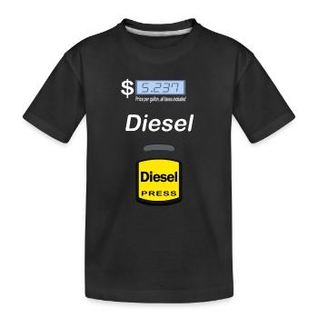 Costume diesel de pompe à essence - Costume d’Halloween amusant - T-shirt bio Premium Enfant - noir - Devant
