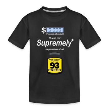 Halloween Gas Pump Costume - Red Gasoline Gas Pump - Kids' Premium Organic T-Shirt - black - Front