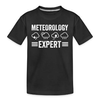 Expert en météorologie Météorologue Prévisions météorologiques - T-shirt bio Premium Enfant - noir - Devant