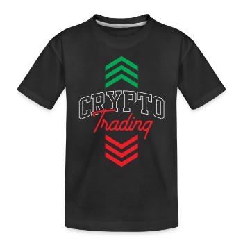 Krypto Handel Trader Traden Crypto Trading - Kinder Premium Bio T-Shirt - Schwarz - Vorne