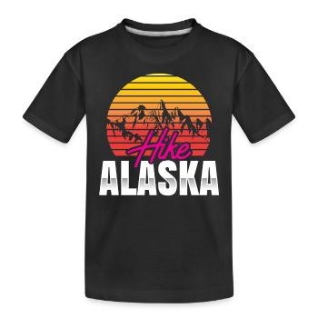 Randonnées en Alaska Randonneurs Randonnée Randonnée Randonnée - T-shirt bio Premium Enfant - noir - Devant