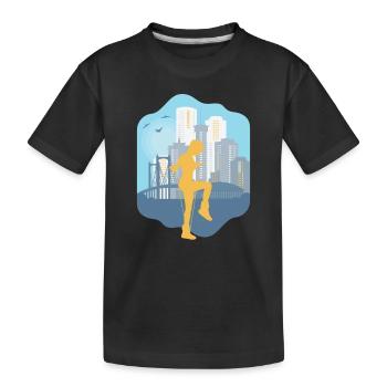 Saut à la corde Skyline - T-shirt bio Premium Enfant - noir - Devant