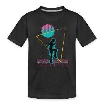 Saut à la corde Vaporwave - T-shirt bio Premium Enfant - noir - Devant