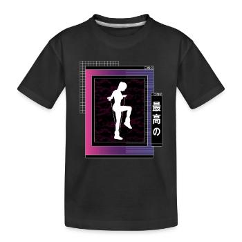Vaporwave Metaverse Saut à la corde - T-shirt bio Premium Enfant - noir - Devant