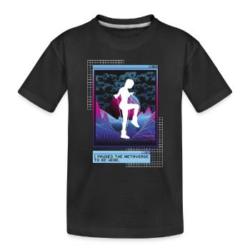 Vaporwave Metaverse Saut à la corde - T-shirt bio Premium Enfant - noir - Devant