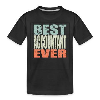 Best Buchhalter ever Buchhalter Geschenk - Kinder Premium Bio T-Shirt - Schwarz - Vorne