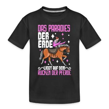 Voltigieren - Kinder Premium Bio T-Shirt - Schwarz - Vorne