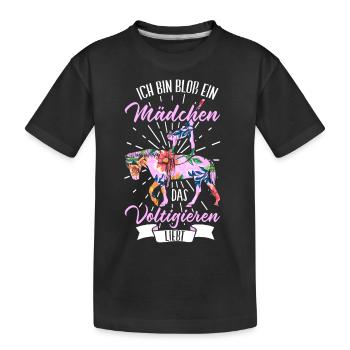 Voltigieren - Kinder Premium Bio T-Shirt - Schwarz - Vorne