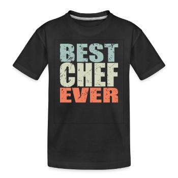 Best Chefkoch ever Chefkoch Geschenk - Kinder Premium Bio T-Shirt - Schwarz - Vorne