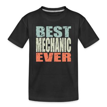 Best Mechaniker ever Mechaniker Geschenk - Kinder Premium Bio T-Shirt - Schwarz - Vorne