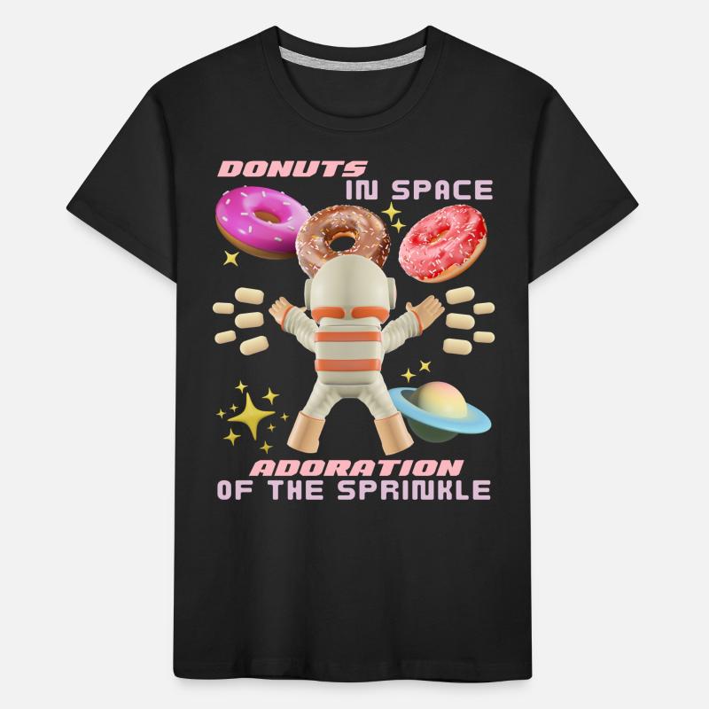 Donut space, beignets dans l’espace, drôle d’astronaute T-shirt bio Premium Enfant
