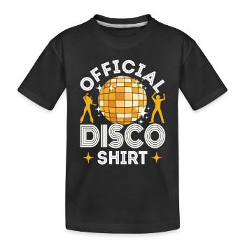 Disco 70er 80er Jahre Disko Party Outfit Discothek - Kinder Premium Bio T-Shirt - Schwarz - Vorne