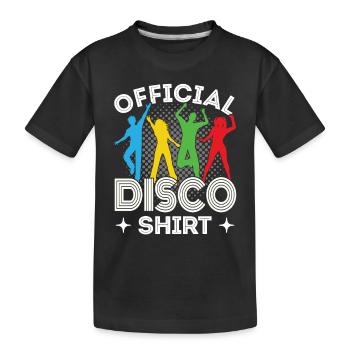 Disco 80er 70er Jahre Disko Party Outfit Diskothek - Kinder Premium Bio T-Shirt - Schwarz - Vorne