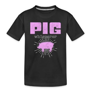 Chuchoteur de cochon - T-shirt bio Premium Enfant - noir - Devant