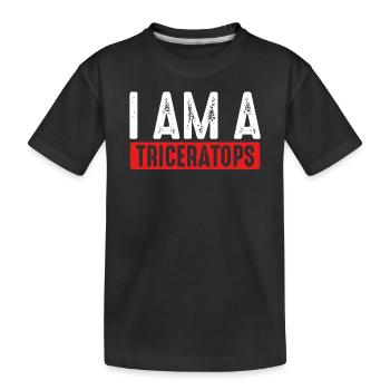 Je suis un tricératops - T-shirt bio Premium Enfant - noir - Devant