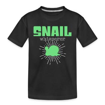 Snail Whisperer - Kids' Premium Organic T-Shirt - black - Front