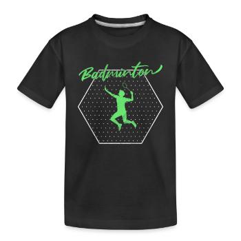 Badminton - T-shirt bio Premium Enfant - noir - Devant
