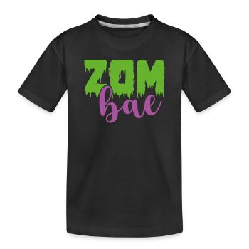 Déguisement de zombie - T-shirt bio Premium Enfant - noir - Devant