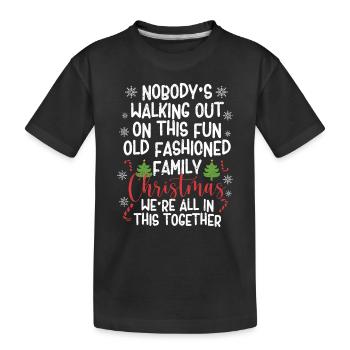 Old Fashioned Familie Weihnachten PJs Ugly Xmas - Kinder Premium Bio T-Shirt - Schwarz - Vorne
