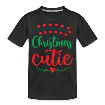Christmas cutie - humour noël - T-shirt bio Premium Enfant - noir - Devant