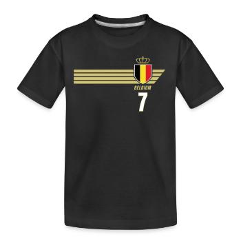Belgium Devil Patriotism Football Fan Jersey - Kids' Premium Organic T-Shirt - black - Front