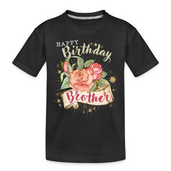 Frère-Frère Anniversaire Joyeux anniversaire-Frère - T-shirt bio Premium Enfant - noir - Devant
