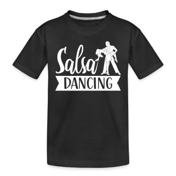 Salsa Tanzen Hobby Tanz Tänzer - Kinder Premium Bio T-Shirt - Schwarz - Vorne