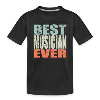 Meilleur musicien de tous les temps Cadeau de musicien - T-shirt bio Premium Enfant - noir - Devant