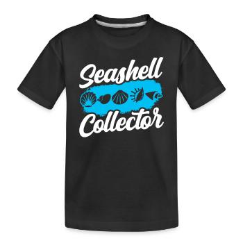 Shell Collector Shell Collector Collect shells - Kids' Premium Organic T-Shirt - black - Front