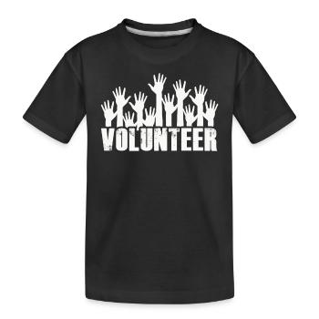 Voluntary volunteering Volunteer - Kids' Premium Organic T-Shirt - black - Front