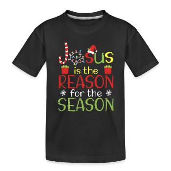 Jésus est la raison de la saison de Noël chrétien - T-shirt bio Premium Enfant - noir - Devant