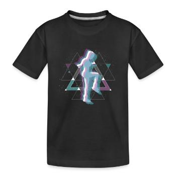 Vaporwave Space Saut à la corde - T-shirt bio Premium Enfant - noir - Devant