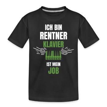 Klavier Komponist Rentner Ruhestand - Kinder Premium Bio T-Shirt - Schwarz - Vorne