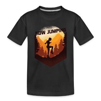 Corde à sauter Corde sautante Femme - T-shirt bio Premium Enfant - noir - Devant