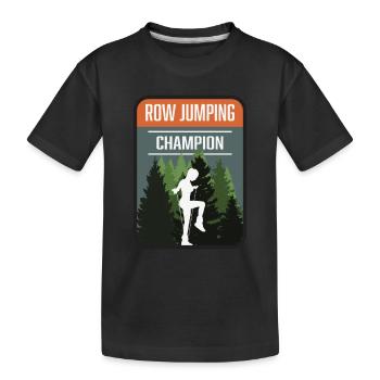 Champion de saut à la corde - T-shirt bio Premium Enfant - noir - Devant